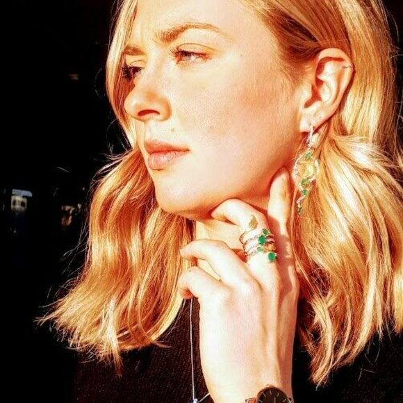 Beautiful Natural Green Agate Gemstone 925 Sterling Sliver Ring Sz 8 - Picture 6 of 7